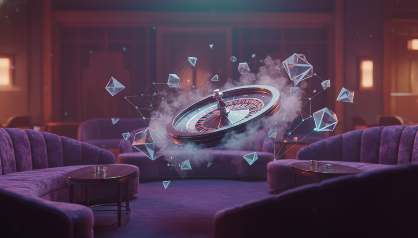 Futuristic no-code AI dashboard analyzing roulette wheel at Wantedwin Casino