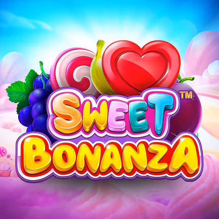 Sweet Bonanza slot with cascading reels and colorful candy symbols offering massive multipliers