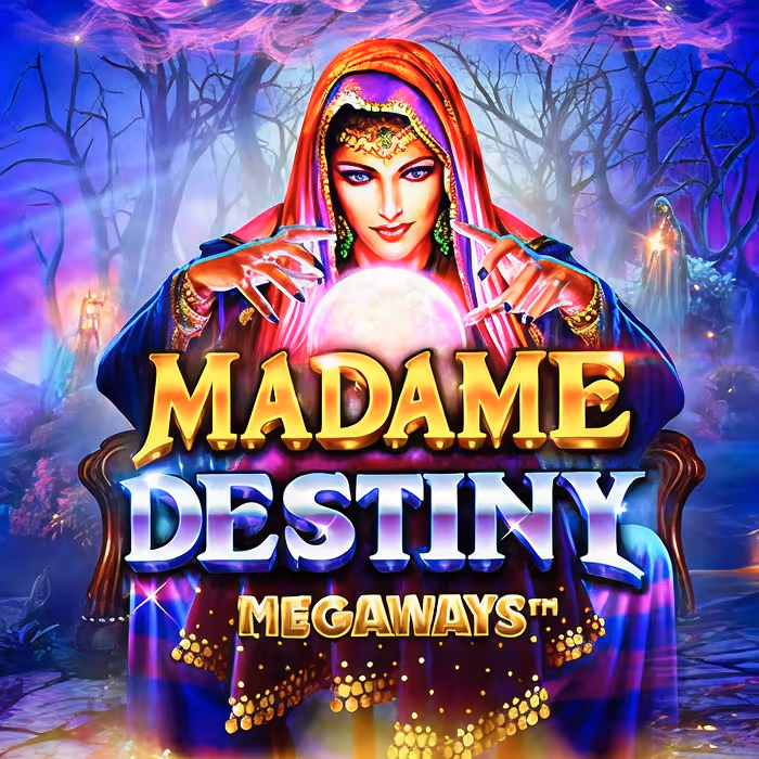 Madame Destiny mystical fortune teller slot with crystal ball bonus features